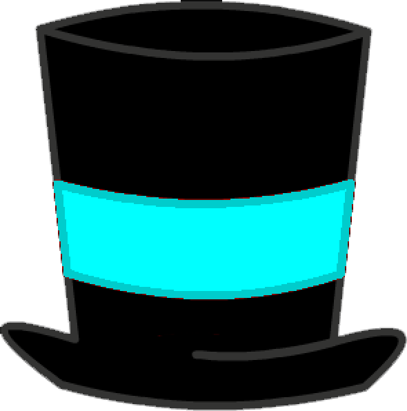 Cyan Top Hat Body - Top Hat (590x596)