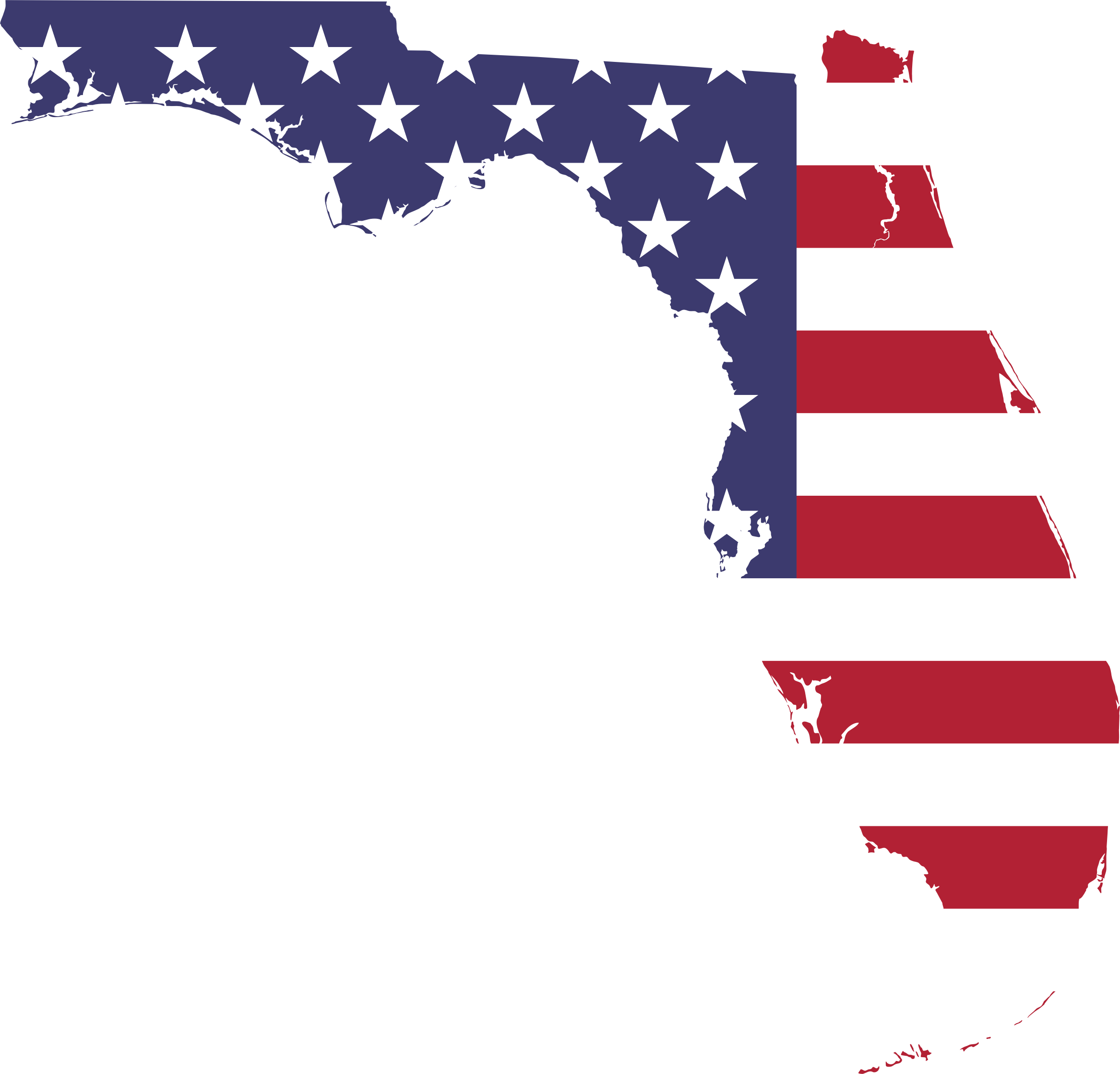 This Free Icons Png Design Of Florida America Flag - Florida With American Flag (2334x2238)