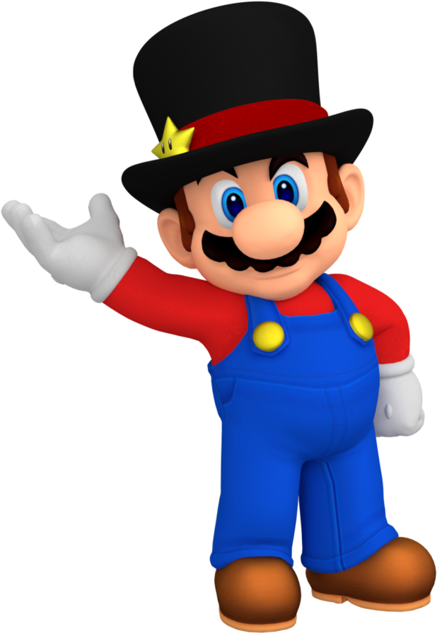 Mario With A Top Hat By Nintega-dario - Mario Top Hat (834x957)