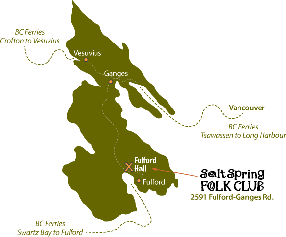 Vancouver Island ,salt Spring Island Is The Largest - Folk Club (618x489)