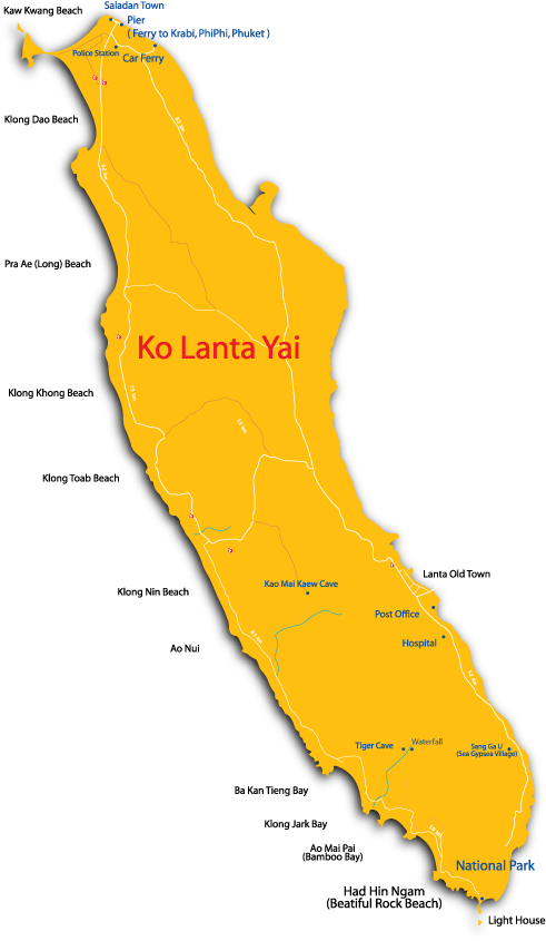 Ko Lanta Only 30 Km - Map (517x864)