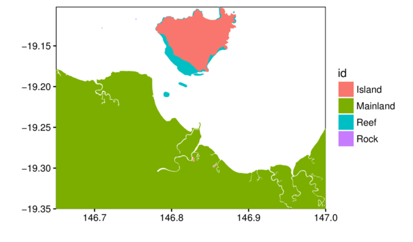 X=long, Fill=id, Group=group)) Scale X Continuous('', - Map (594x594)