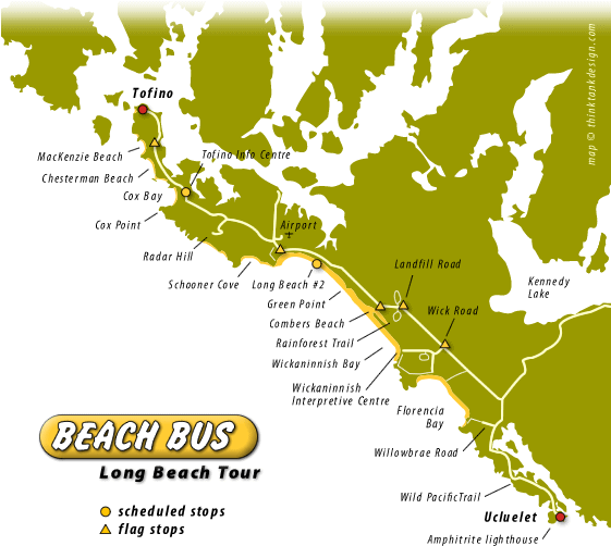 Tofino Beach Bus - Pacific Rim National Park Map (560x540)