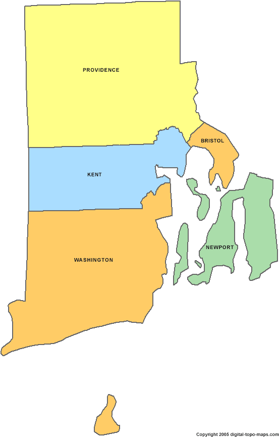 Rhode Island Counties Map - Thirstystone My Heart Belongs In Rhode Island Coasters (569x877)