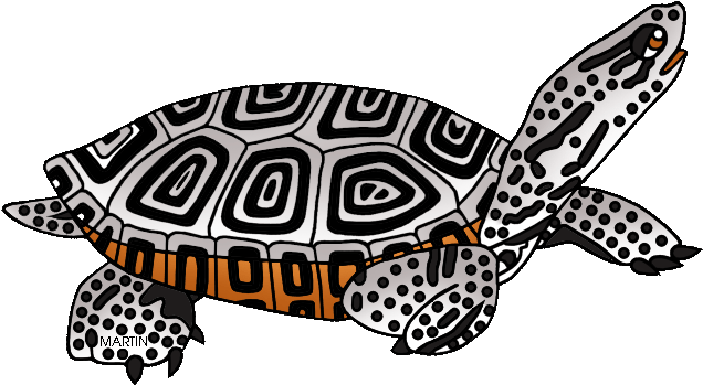 Terrapin Clipart - - Painted Turtle (648x370)