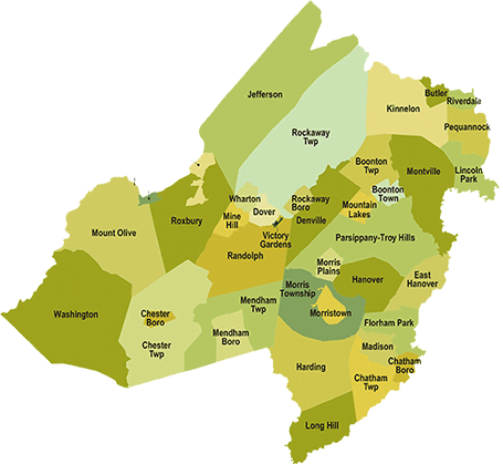 Map Of Morris County, Nj / Where Is Junk And Garbage - Map Of Morris County Nj (455x419)