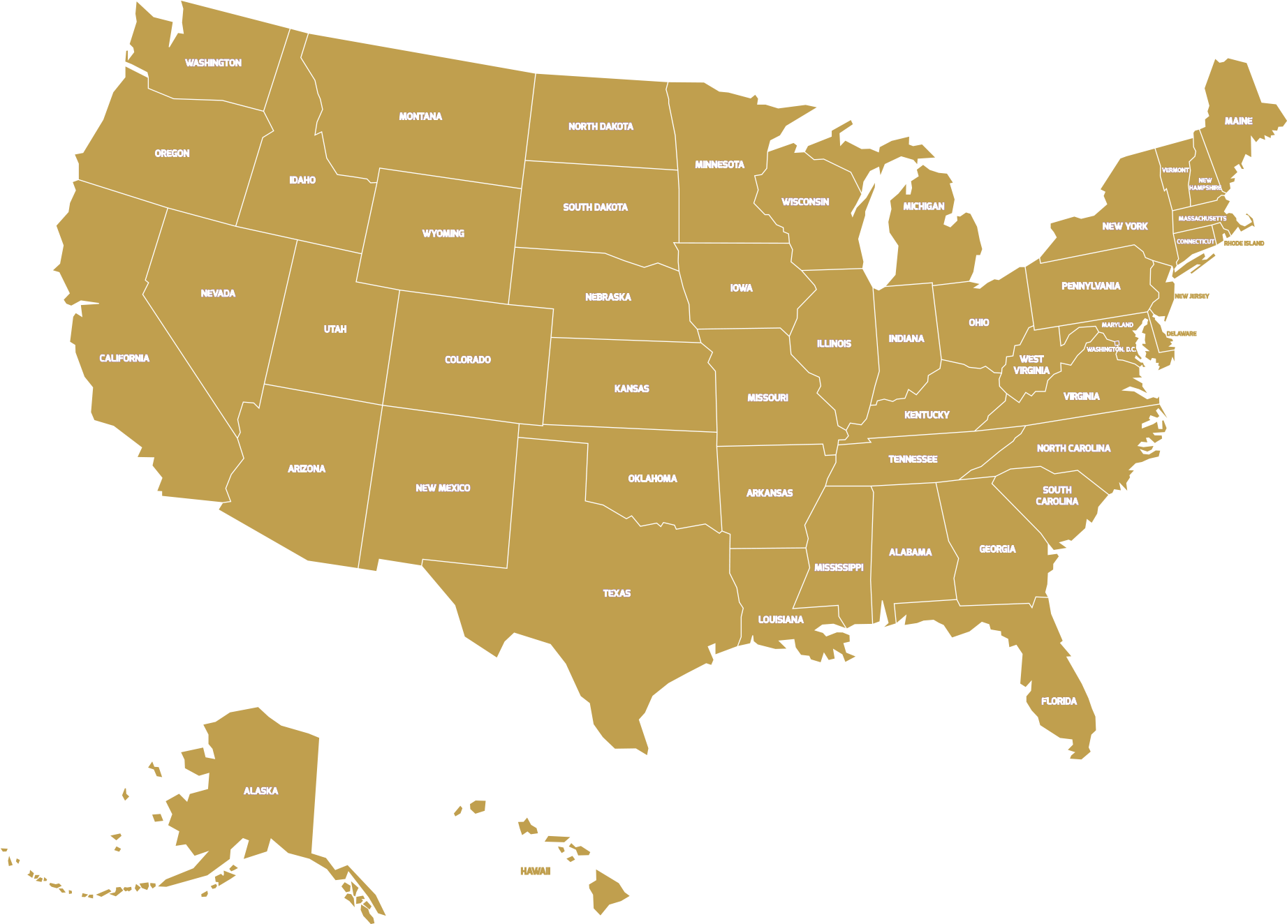 Long Island - Usa Map With States Name Vector (1920x1350)