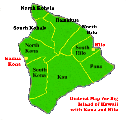 Big Island Hawaii Map Page From Road To Rain Fall - Map (419x398)