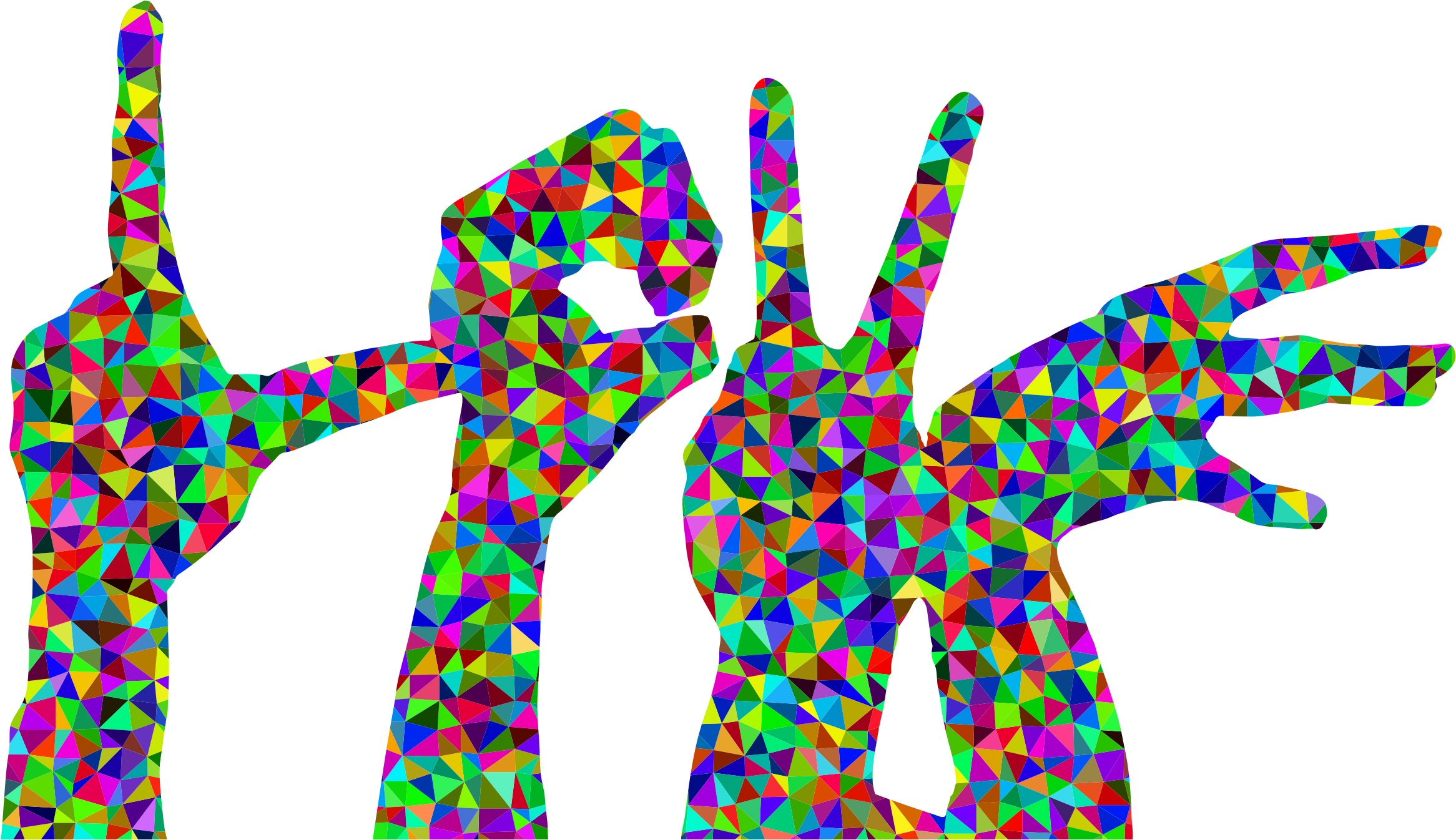 Poly Prismatic Love Hands Silhouette - Zazzle Regenbogen Farbige Löwe-prismatische Kunst Puzzle (2332x1346)