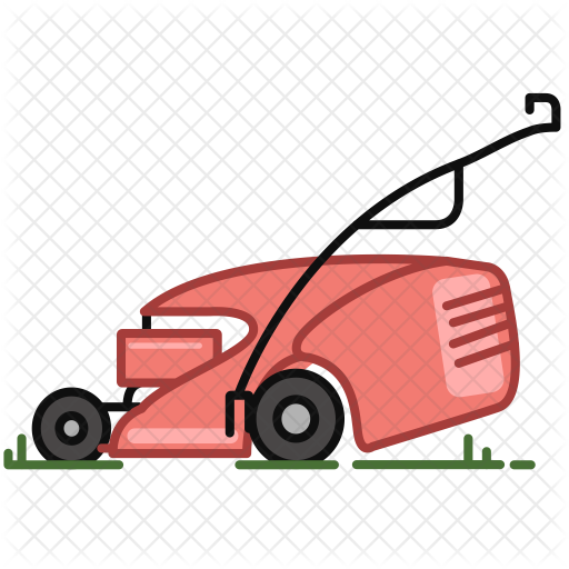 Lawn Mower Icon - Walk-behind Mower (512x512)