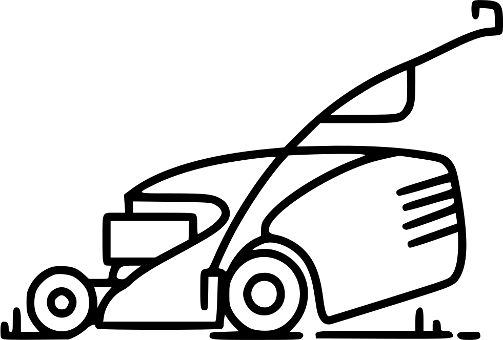 Lawnmower Comments - Line Art (981x664)