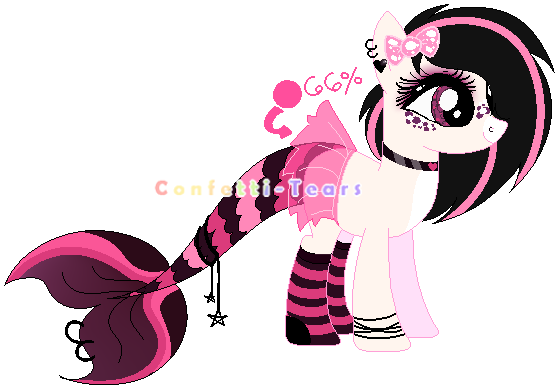 Custom Ponie For Crystalponyart7669 By Confetti-tears - Cartoon (559x389)
