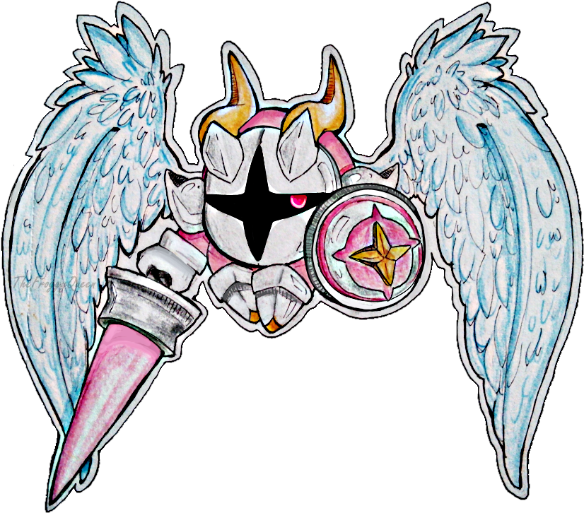 [kirby] Galacta Knight By Thefroggyqueen - Digital Art (900x801)