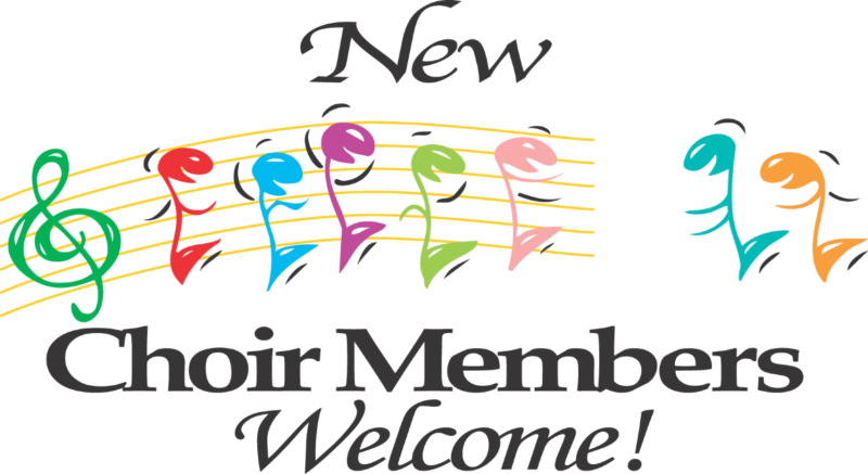 Pin Youth Choir Clip Art - New Choir Members Welcome (800x437)
