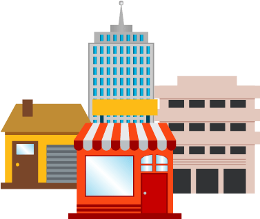 The Importance Of An Enterprise Document Strategy - Edificios Vector (434x364)