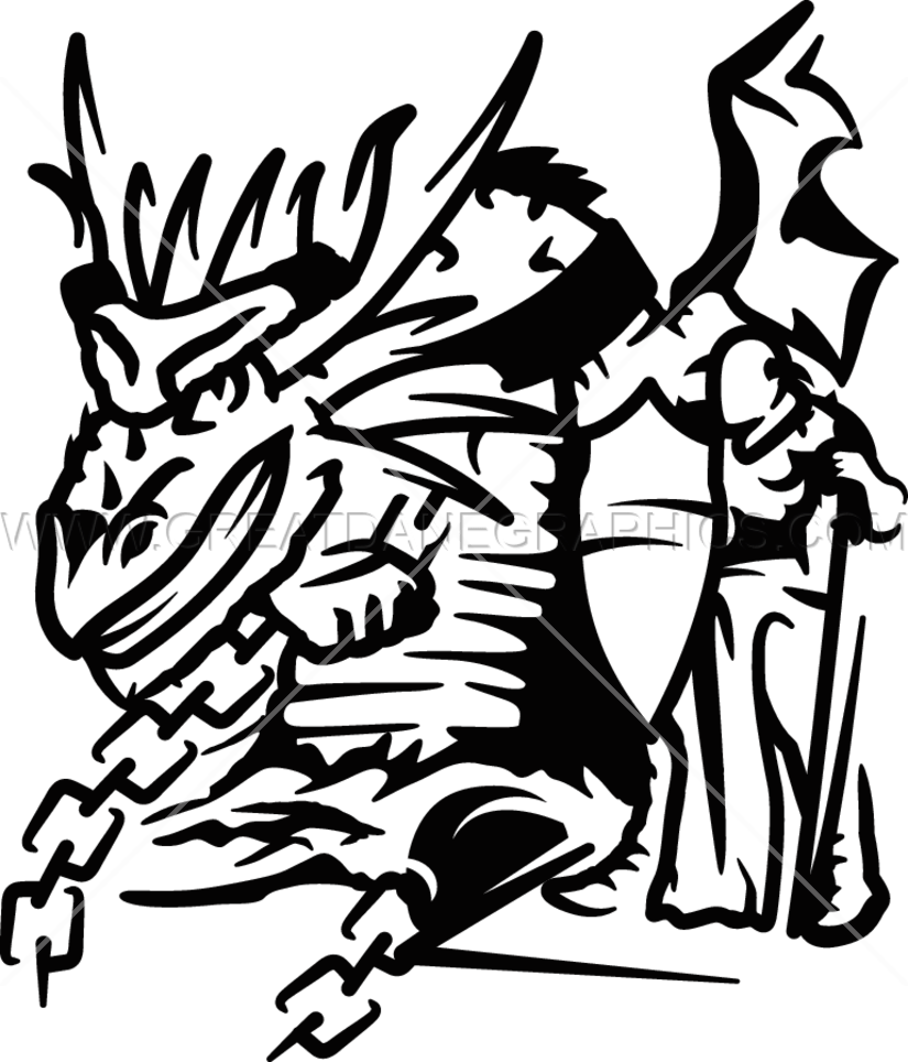 Dragon With Knight - Dragon With Knight (825x964)