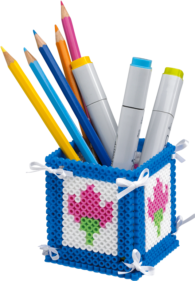 Подставка Для Карандашей Из Термомозаики - Hama Beads Pencil Holder (662x960)