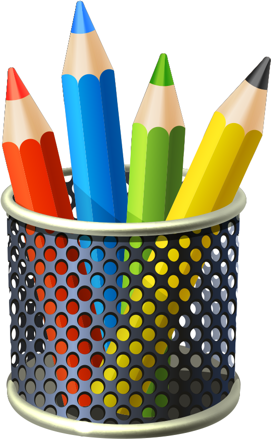 Brush Pot Pencil - Cartoon Pencil Pot (1000x1000)