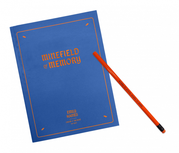 Autographed Minefield Of Memory Notebook Pencil - Document (575x492)