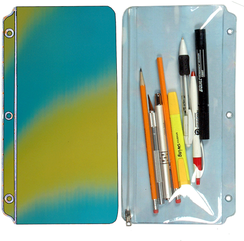 Lenticular Pencil Pouch With Yellow, Blue, And Green, - Lantor 3d Lenticular Pencil Pouch (500x500)