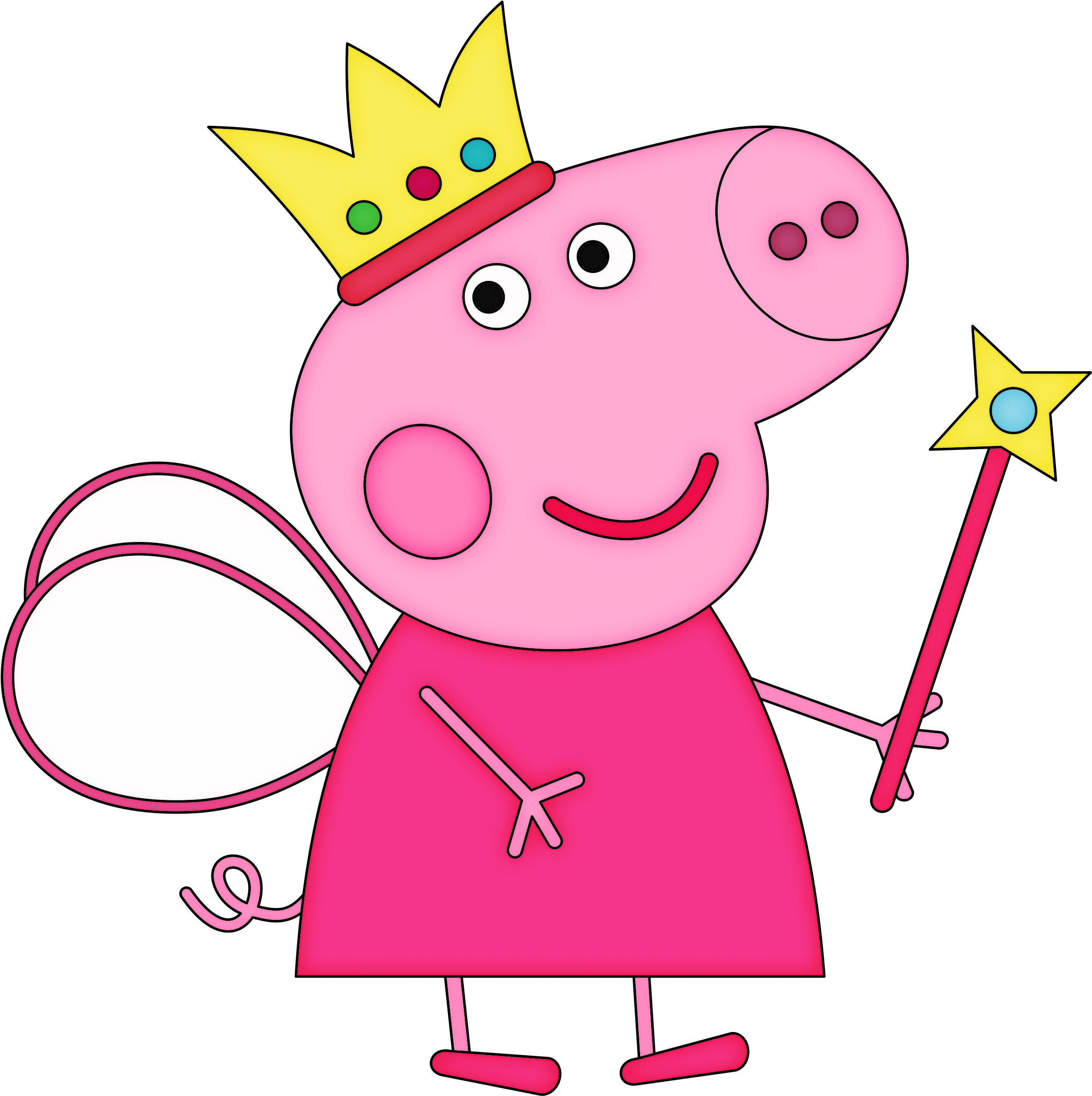 Powered By Apg Vnext Trial - Peppa Pig Princess Png (2572x2582)