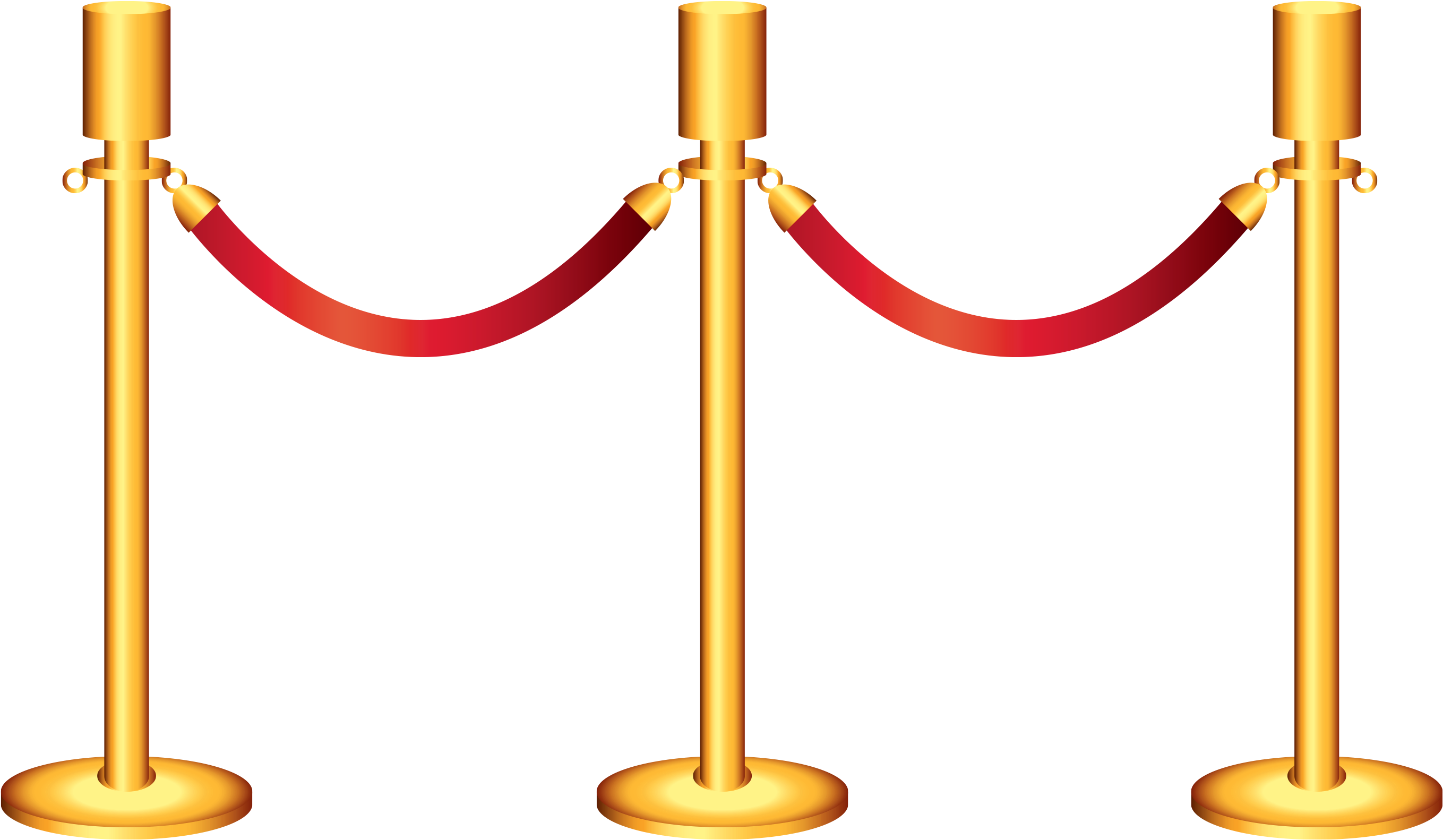 Golden Rope Barricade Transparent Png Clipart - Clip Art (2912x1756)