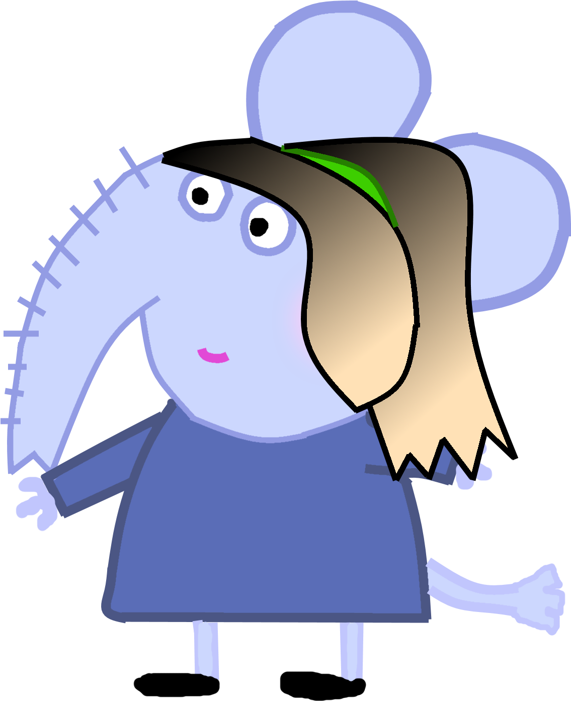 Elizabeth Elephant - Clip Art (1306x1600)