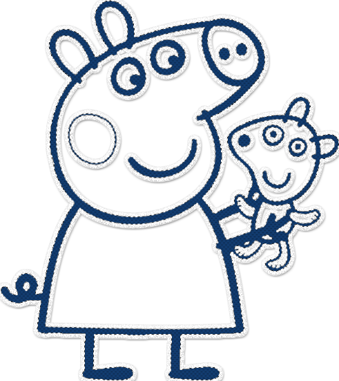 Criando Ideias Legais - Colouring Pages Peppa Pig (491x551)