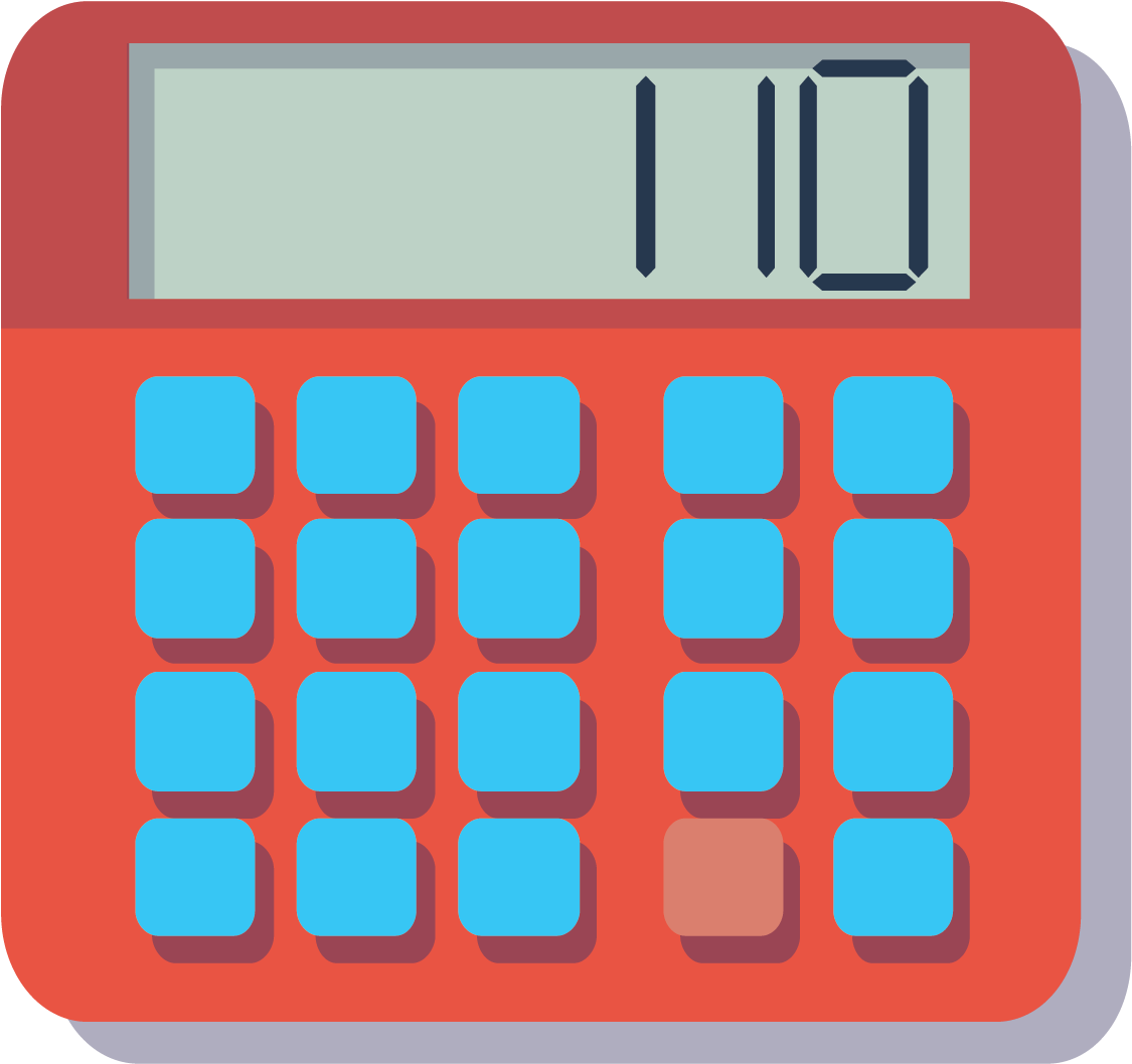 Vector Red Stationery Calculator - Machine (1797x2130)