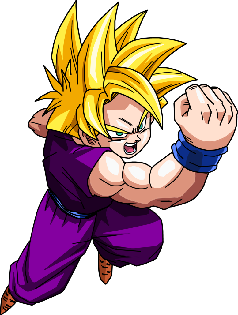 Super Saiyan Teen Gohan By Brusselthesaiyan - Teen Gohan Super Saiyan (777x1029)