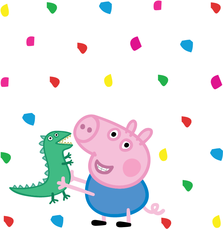 Grampy's Dinosaur Park - Peppa Pig George And Dinosaur (796x766)