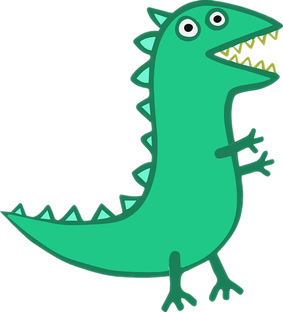Newer Peppa Pig Pictures - Dinosaurio George Pig (570x629)