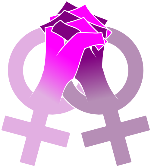 Open Source Women Back Each Other Up Artwork - Pink Feminism Transparent Background (500x563)