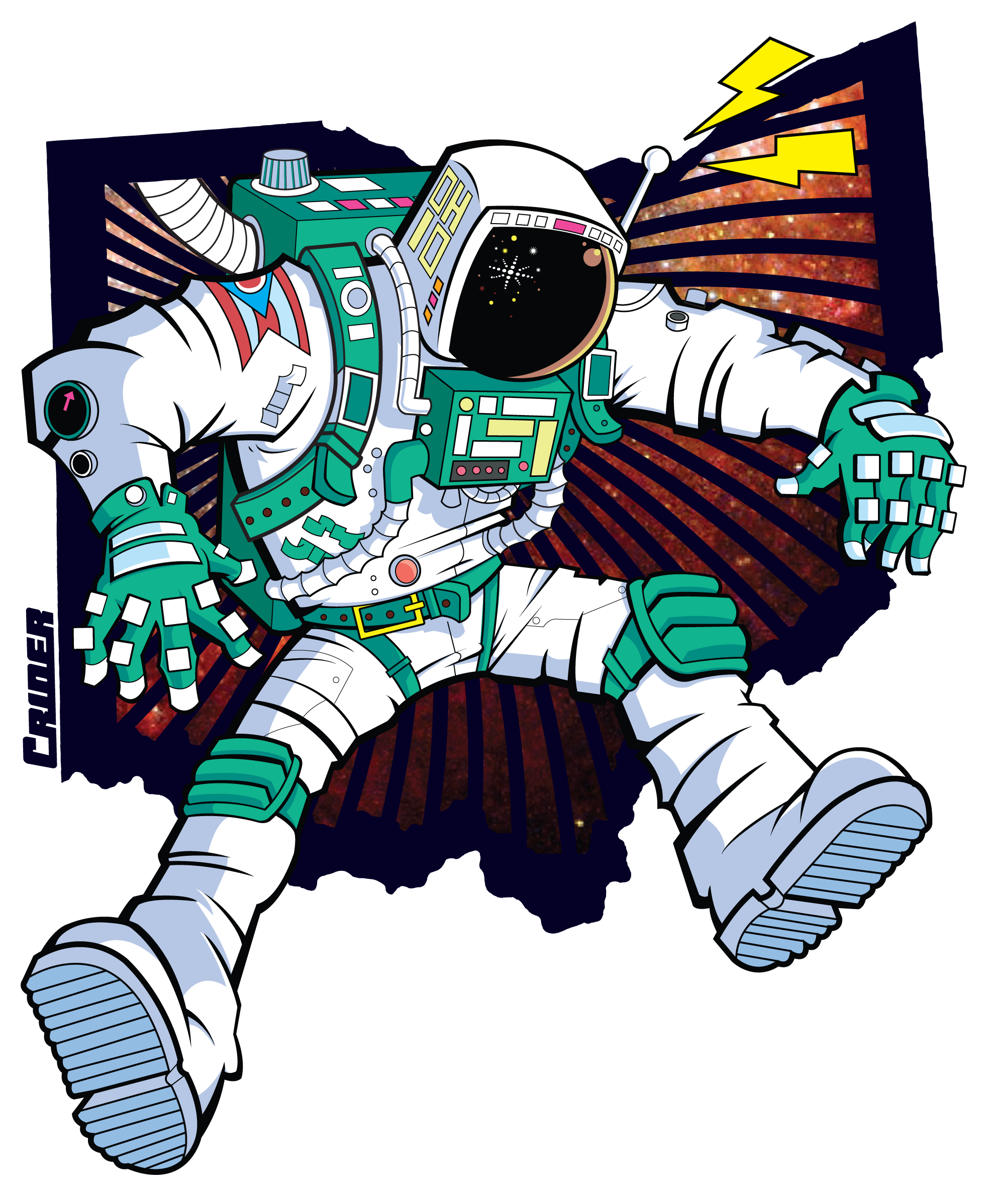 Ohio Astronaut-sticker - Capital Park (2400x2400)