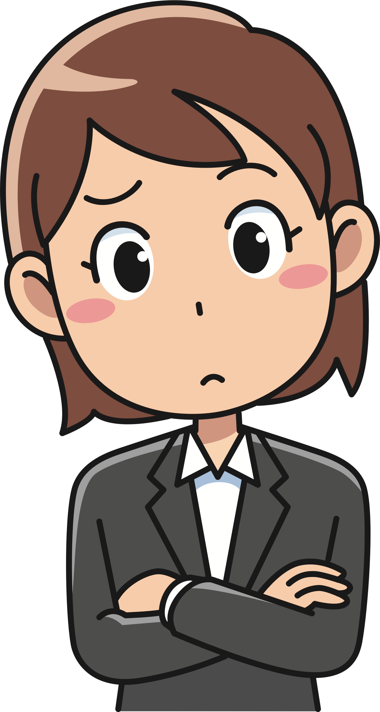 Big Image - Woman Thinking Clipart (1277x2394)