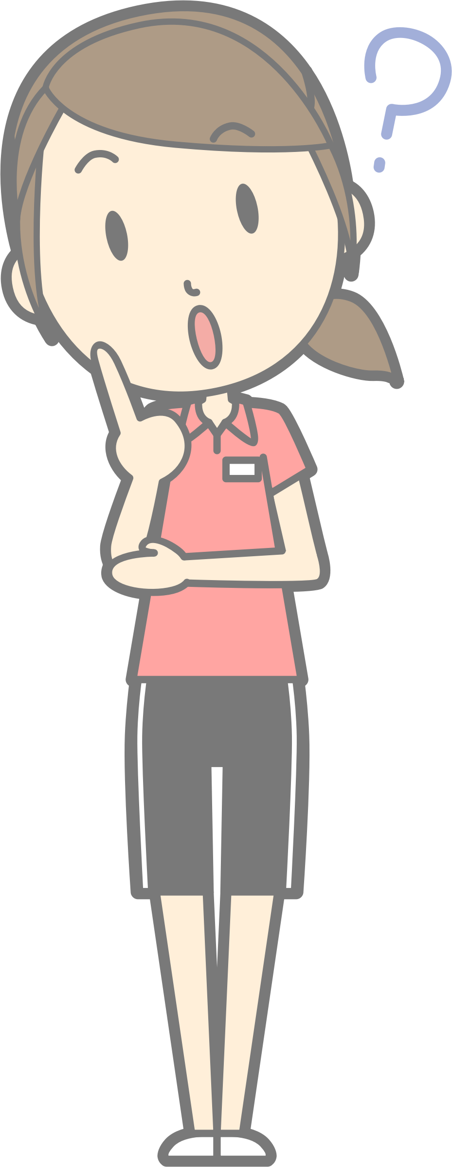 Big Image - Perplexed Woman Clipart (929x2396)
