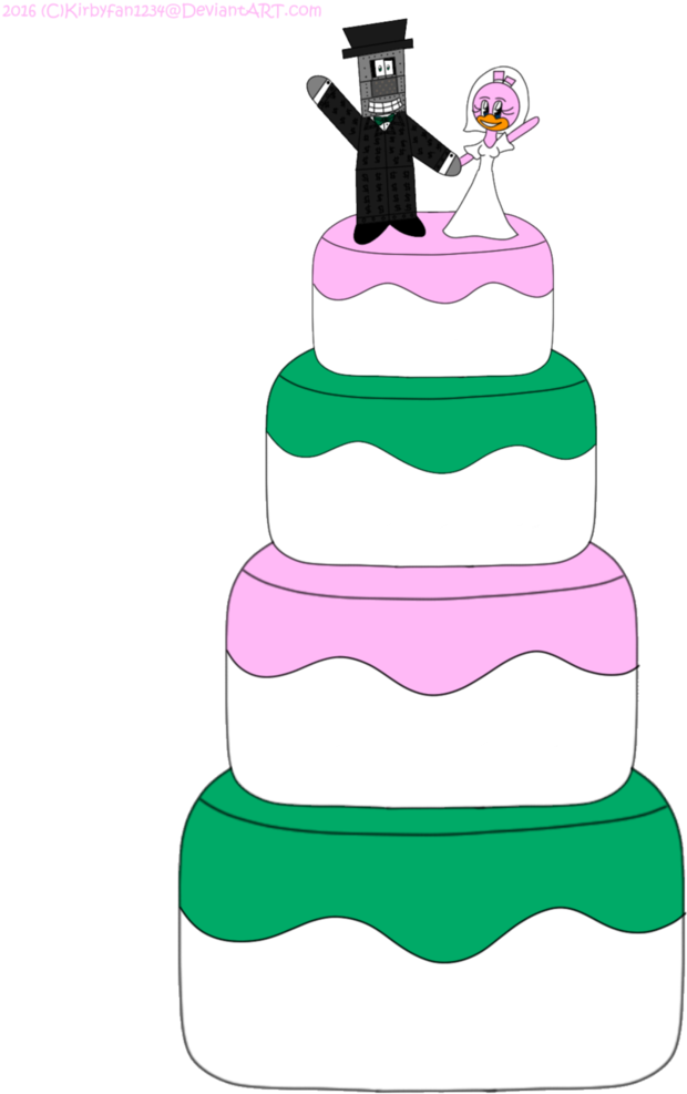 Toontown Wedding Cake {my Style} By Kirbyfan1234 - Birthday Cake (786x1017)