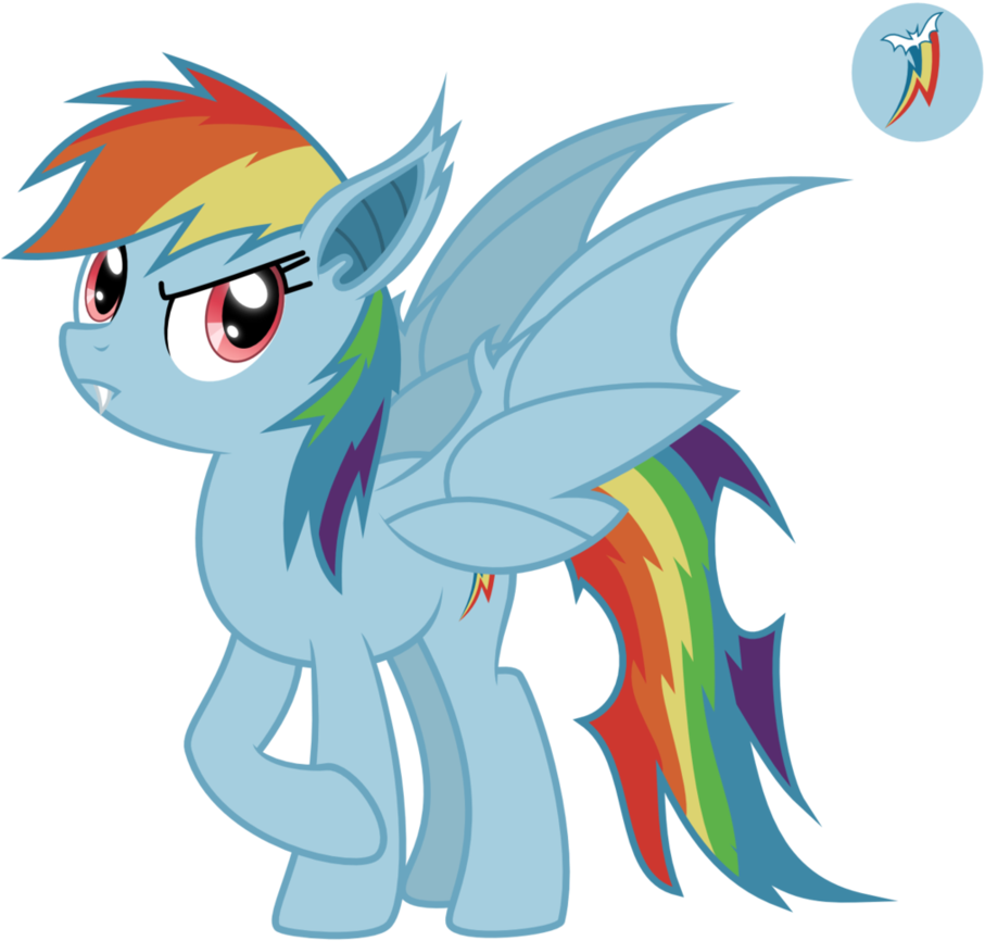 My Little Pony Clipart Dracula - My Little Pony Rainbow Dash Bat (917x872)