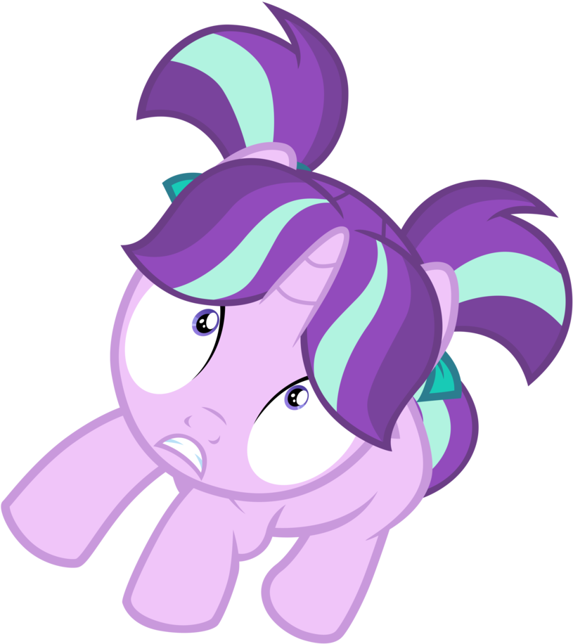 Filly Starlight Looks Up At Toppling Book Tower By - Mlp Filly Starlight (847x944)