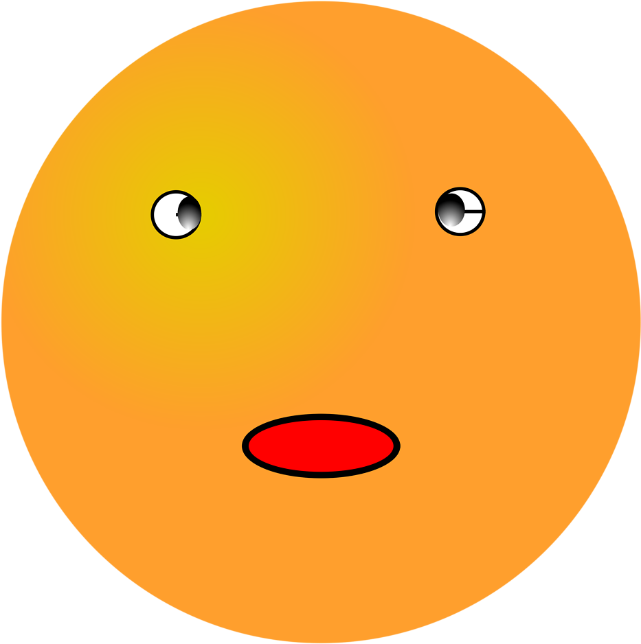 Illustration Of An Orange Smiley Face - Emoticon (958x958)