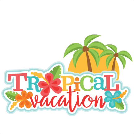 Tropical Vacation Title Svg Scrapbook Cut File Cute - Scalable Vector Graphics (432x432)
