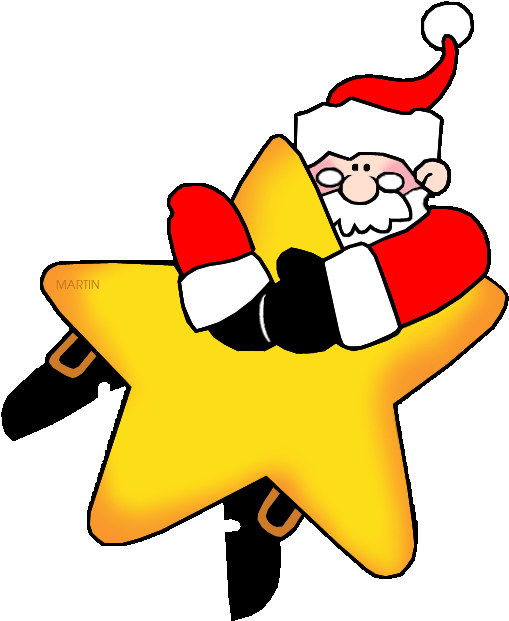 Santa Clipart Star - Christmas Star Clip Art (547x648)