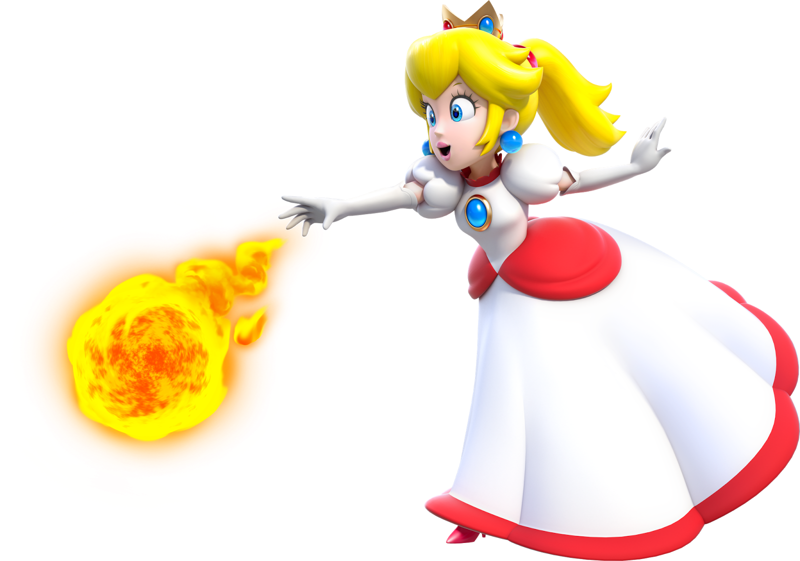 Princess Peach Clipart Super Mario Galaxy 2 - Super Mario 3d World Fire Peach (1600x1121)