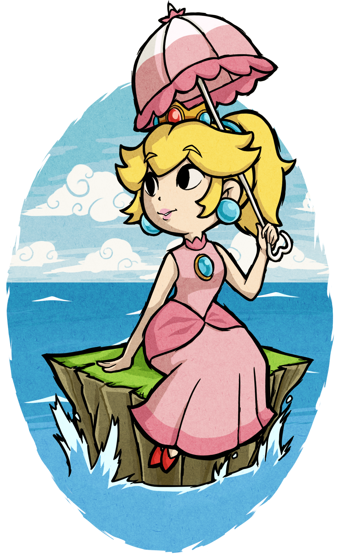 Wind Waker Peach At Sea By Decapitated-kittens - Super Mario Sunshine Outfit (1250x1872)