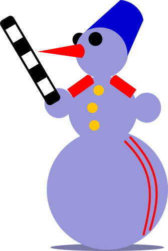 Bałwan Ruchu Policjant Wektor - Emo Snowman Png (335x500)