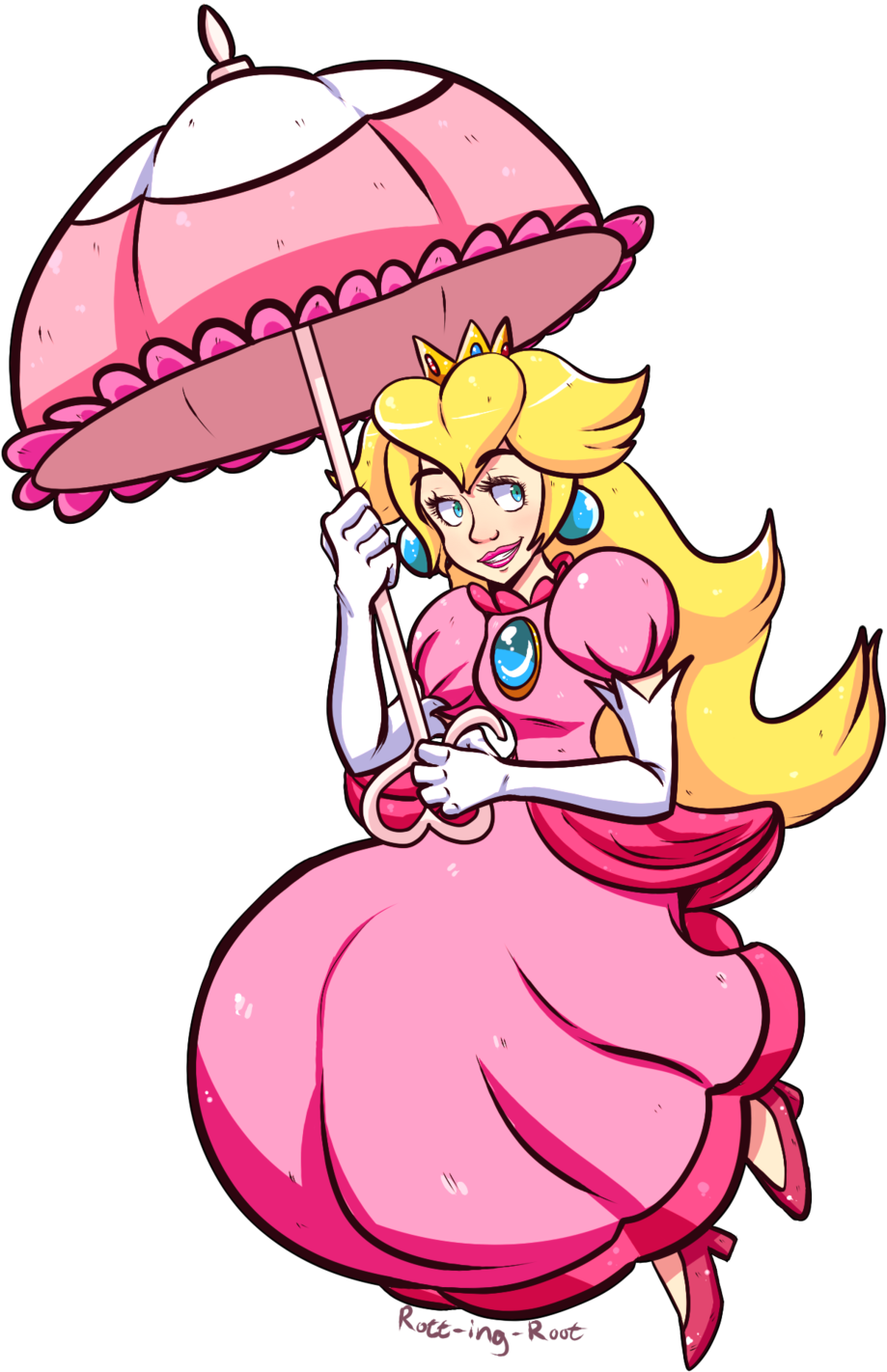 Pin By Anthony On Hooked On The Brothers - Princess Peach Parasol (1280x1612)