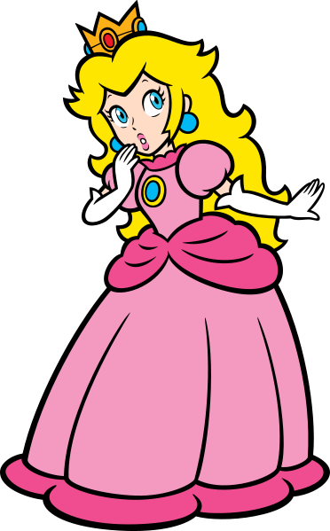 File - Artwork - Peach - Svg - Super Mario Artwork Peach (372x599)