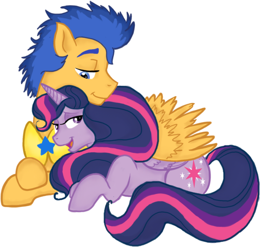 Twilight And Flash By Doodlinjaz - My Little Pony Tuailait E Flash (919x869)