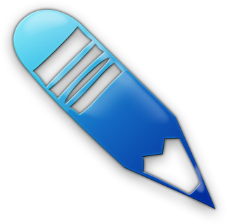 Blue Pencil Icon - Pencil (420x420)