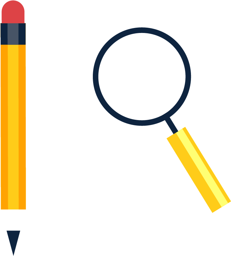 Vector Lápiz Lupa Material - Vector Lápiz Lupa Material (1096x1092)